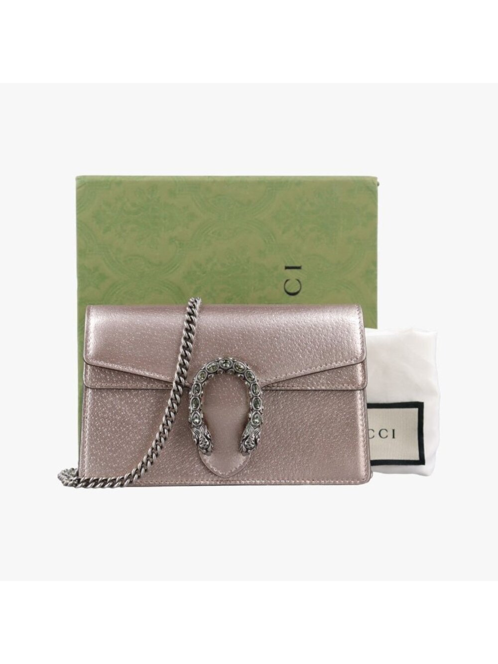 Gucci Dionysus Rose Gold Leather Shoulder Bag